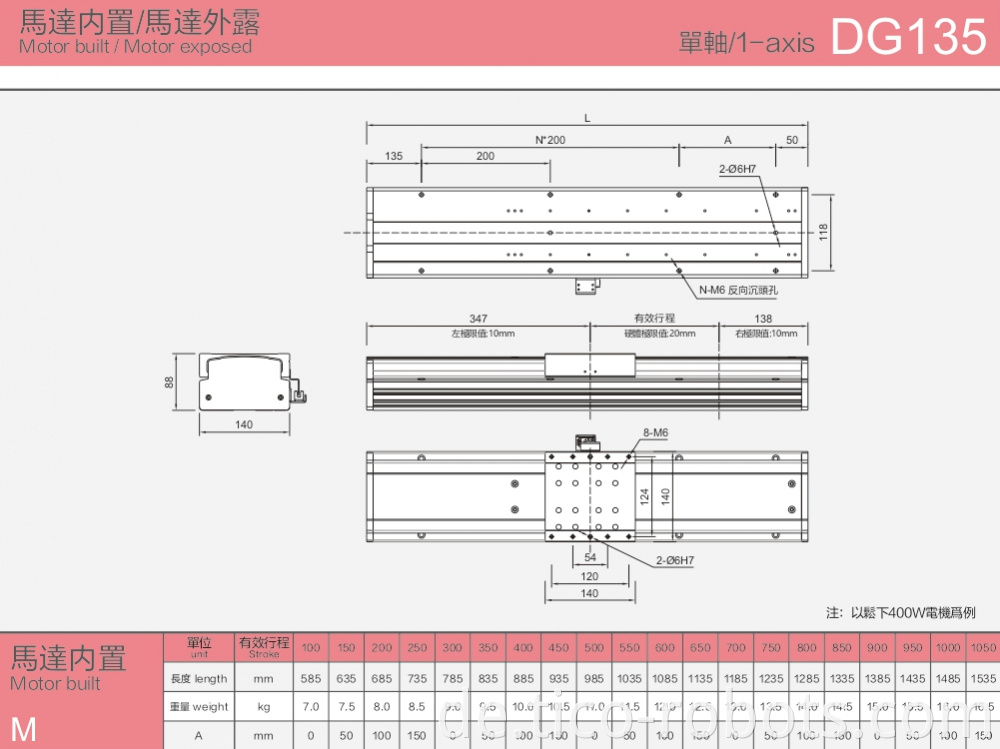 Precision Miniature Linear Guide Rail Dg135 Mini Equipment